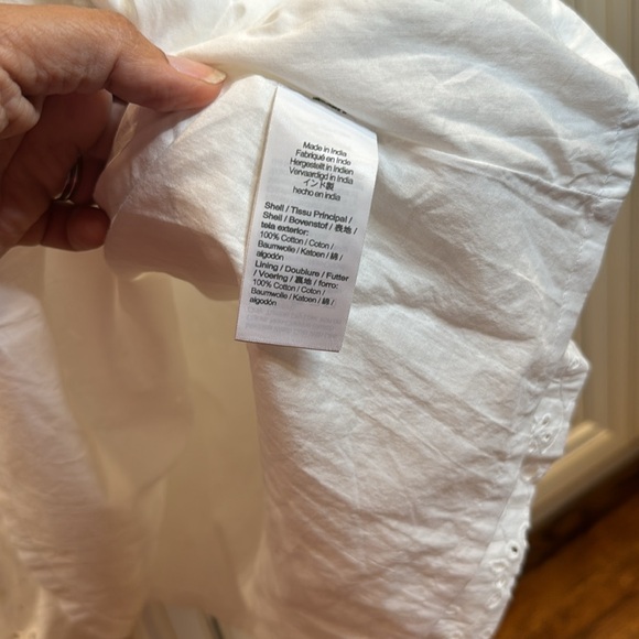 J Crew white eyelet long puff sleeve dress- fully lined- size 00 - Picture 7 of 10